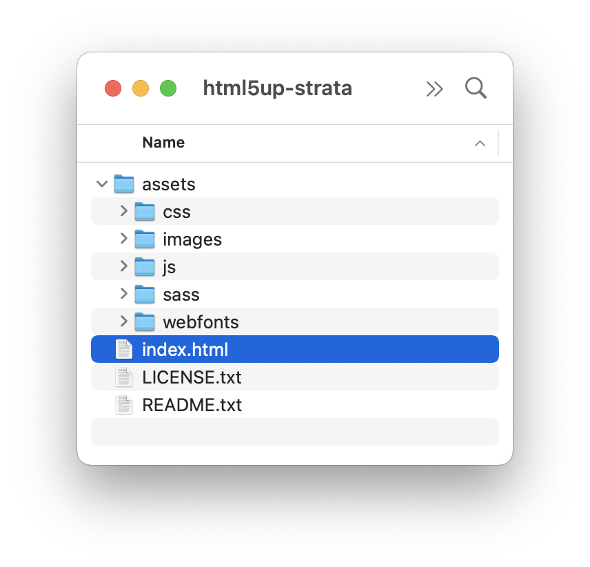 Strata Theme Folder Structure